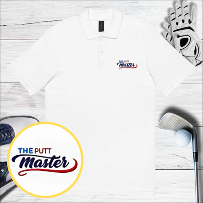 Putt Master Embroidered Golf Pique Polo Shirt