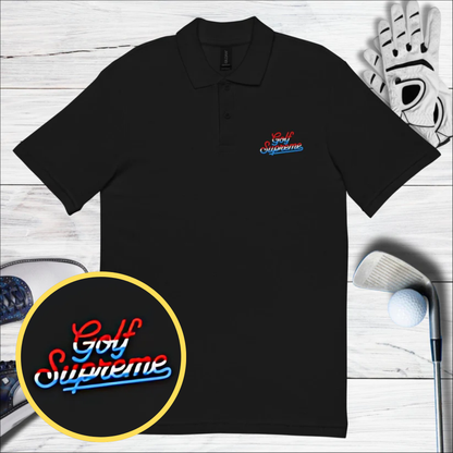 Golf Supreme Embroidered Golf Pique Polo Shirt