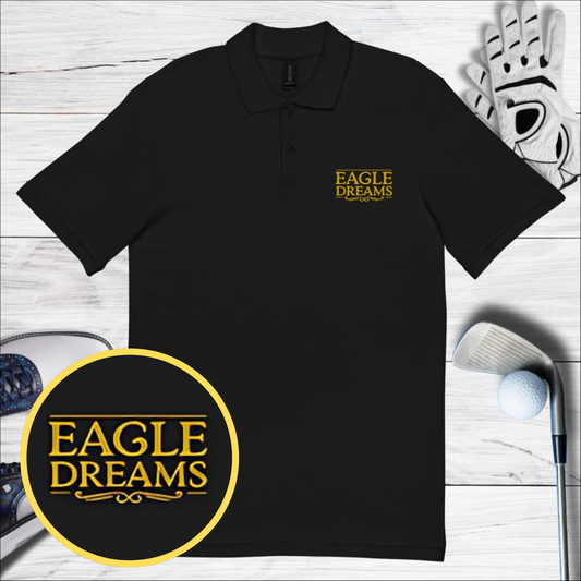 Eagle Dreams Embroidered Golf Pique Polo Shirt