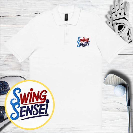 Swing Sensei Embroidered Golf Pique Polo Shirt