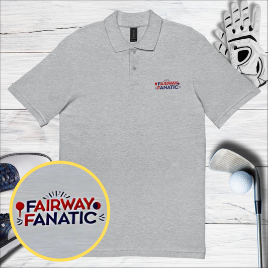 Fairway Fanatic Embroidered Golf Pique Polo Shirt