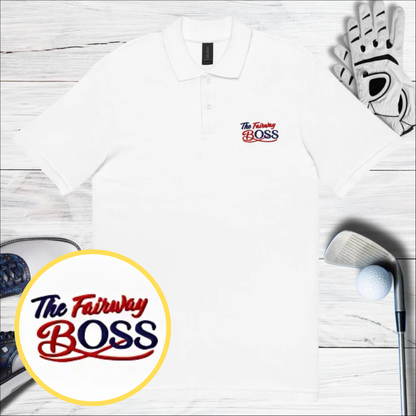 Fairway Boss Embroidered Golf Pique Polo Shirt