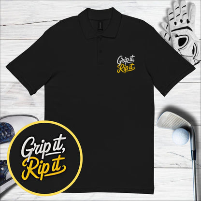 Grip It Rip It Embroidered Golf Pique Polo Shirt